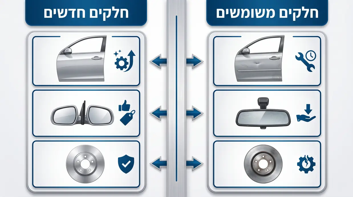 השוואה בין חלקי רכב משומשים לחדשים עם דגש על בלמים חדשים