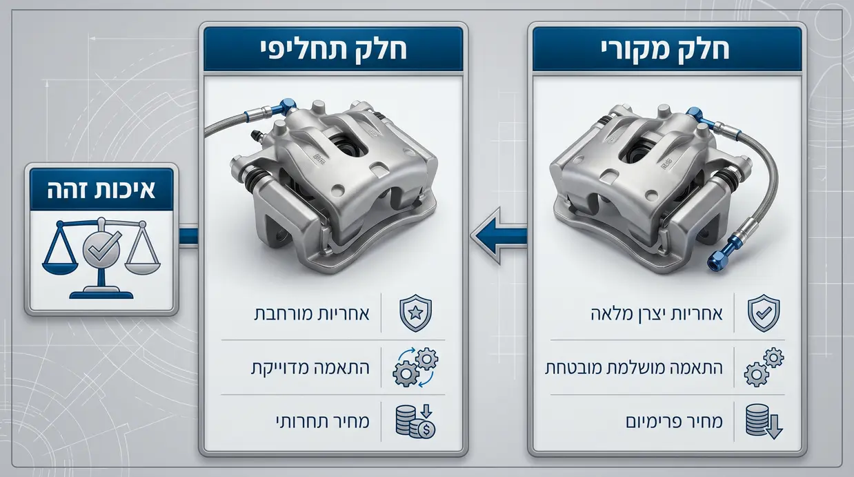 השוואה בין חלק רכב מקורי לחלק תחליפי איכותי