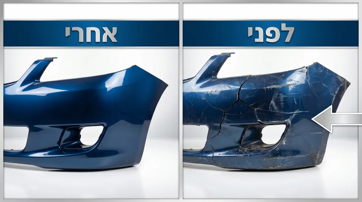 השוואה בעברית בין טמבון פגום לטמבון מתוקן