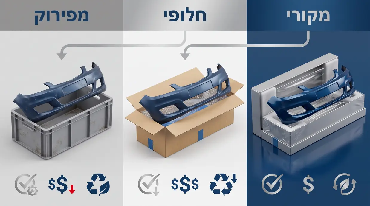 השוואה בין פגוש מקורי, חלופי ומשומש מפירוק